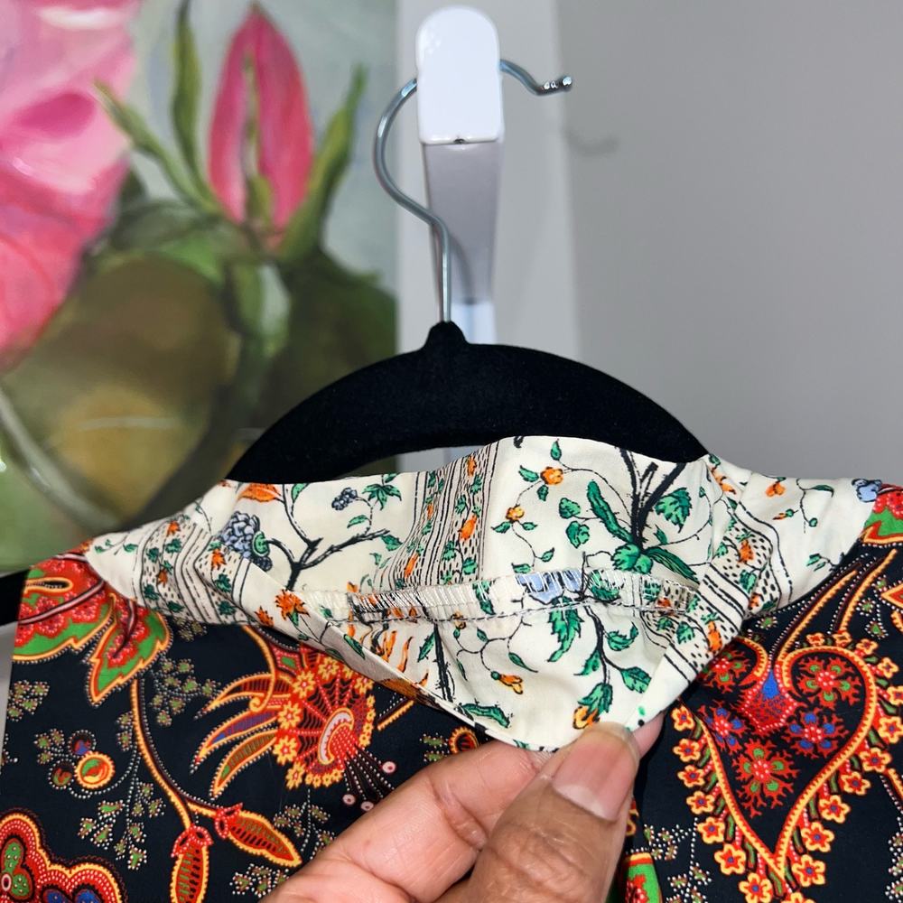 Roberto Cavalli Sequined Patchwork High Low Top S… - image 8